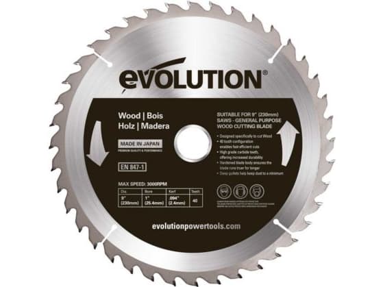 Evolution TCT WIDIA såg för träkapning 230 mm 40z (EVO-230-40-D)