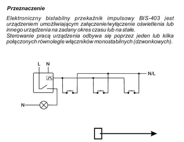Impulsrelé med tidsbryter 10A 230V AC 2Z BIS-403