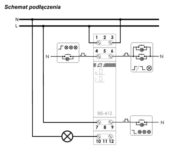 F&F Group bistabiili rele 230V 10A 1 moduuli - BIS-412