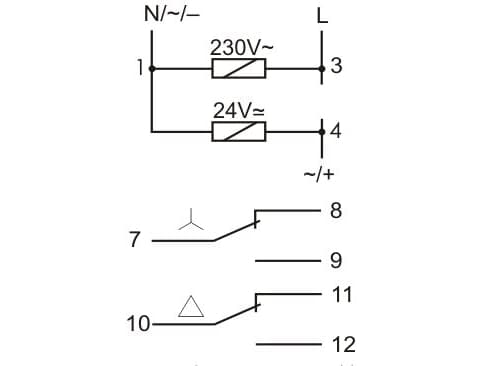 Tidsrelä 2Z 8A 1-1000sek 230V AC, 24V AC/DC star-delta PCG-417DUO