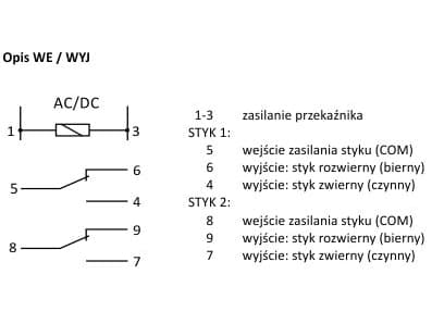 Tidsrelä med backup efter strömavbrott 12-264V AC/DC kontakt 2P 8A 1 modul PCU-504UNI
