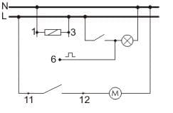 Tidsrelä 1P 10A 1-15min 230V AC med fördröjd urladdning PO-415 230V