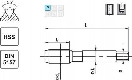 Fanar TRÅD G 3/8" NGRM DIN-5157D HSS