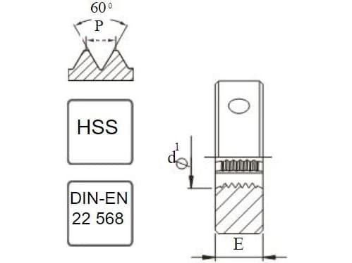 FANAR-ruuvit G 3/4 "DIN-24231 (A) HSSE INOX (N2-188001-3135)
