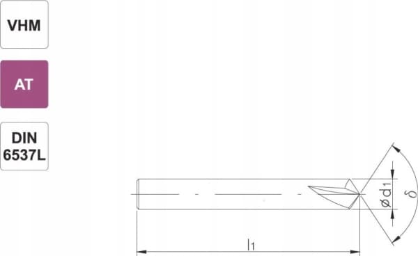 Fanar CHAMFER FI 12,00 90* VHM TIALN - W9-054012-1200