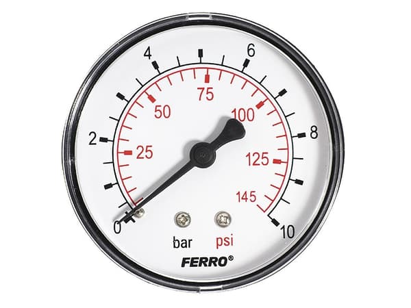 Ferro Pressure gauge 63mm 1/4 ”connection rear (M6310A)