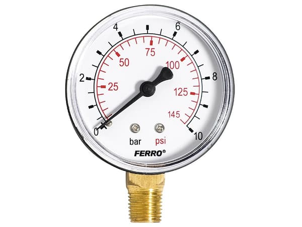 Ferro Manometer 63mm, 1/4" sidetilkobling M6310R