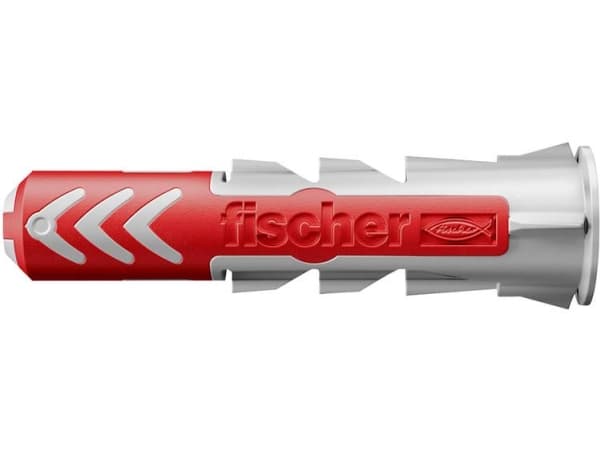 Fischer DuoPower, Väggplugg, Autoklaverad lättbetong, Tegel, Betong, Murverk, Gipsskivor, Nylon, Grå, Röd, 1,4 cm, 70 mm