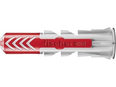 Fischer DuoPower, Väggplugg, Autoklaverad lättbetong, Tegel, Betong, Murverk, Gipsskivor, Nylon, Grå, Röd, 1,4 cm, 70 mm