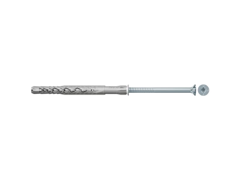 Fischer 540114, Skruv- och pluggset, Tegel, Betong, Gipsblock, Murverk, Plast, Zinkbelagt stål, Torx, TX30, Tegel, Betong, Gipsblock, Murverk, Zinkbe