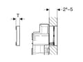 Pikkukuva 4 / 5: Geberit 115.640.GH.1, Huuhtelulevy, Kromi, Geberit, 214 mm, 25 mm, 132 mm