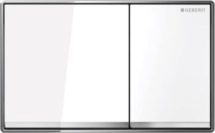 Geberit 115.640.SI.1, Skylleplate, Hvit, Kromfarget, Geberit, 214 mm, 25 mm, 132 mm