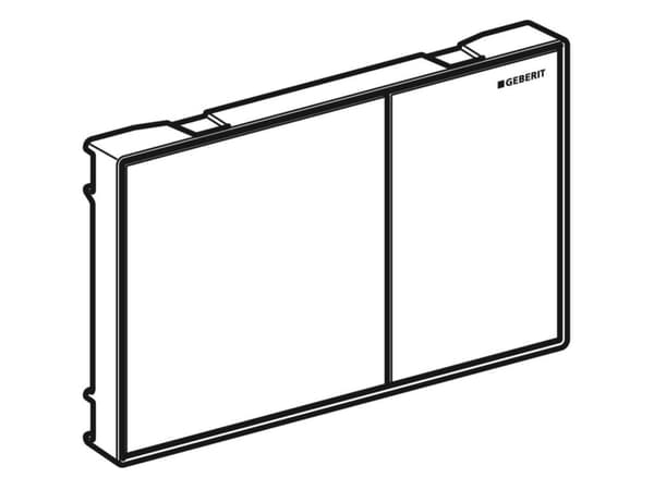 Geberit 115.640.SI.1, Skylleplate, Hvit, Kromfarget, Geberit, 214 mm, 25 mm, 132 mm