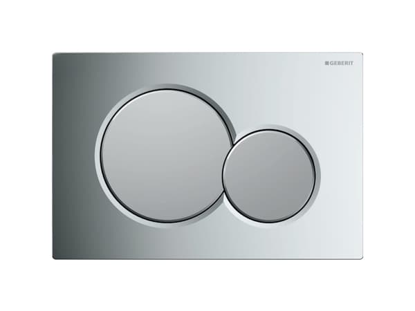 Geberit manöverplatta Sigma01 krom - för dubbelspolning: blank krom / matt krom