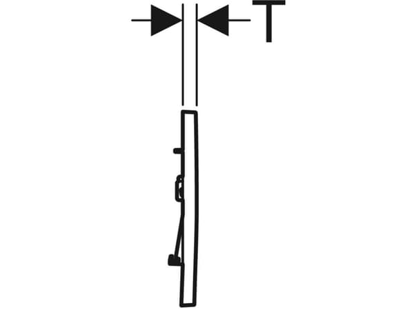 Geberit 115.883.KM.1, Skylleplate, Sort, Kromfarget, Geberit, 246 mm, 12 mm, 164 mm