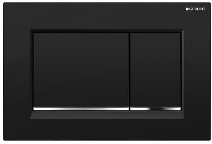 Geberit 115.883.KM.1, Skylleplate, Sort, Kromfarget, Geberit, 246 mm, 12 mm, 164 mm