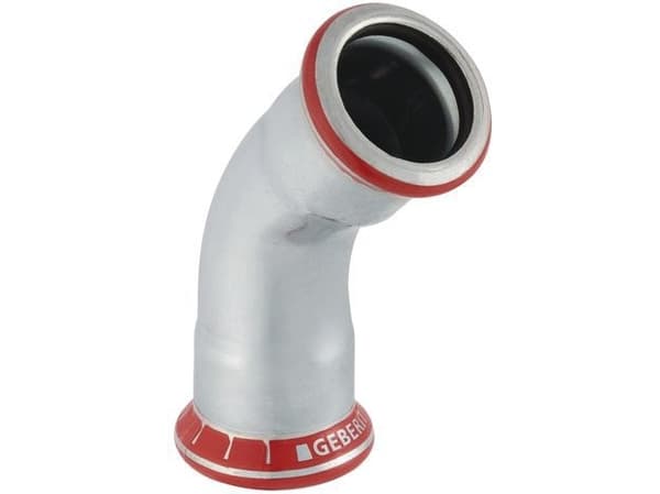 Geberit Mapress hiiliteräksinen kulmakappale 45° 108mm (20611)