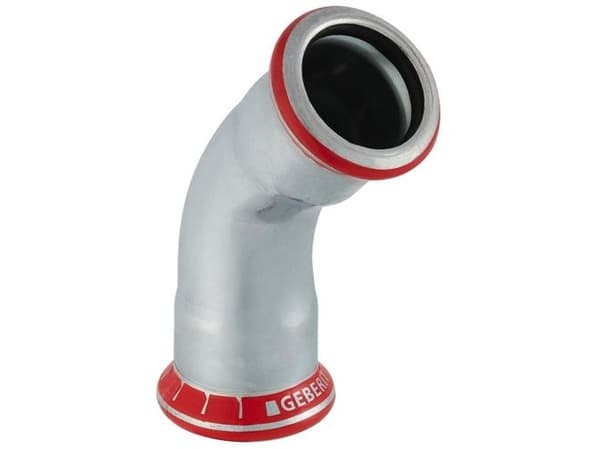 Geberit Mapress hiiliteräksinen kulmakappale 45° 108mm (20611)