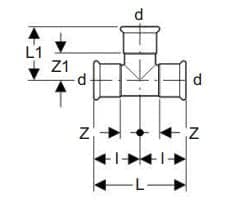 18 mm Tee CUG Mapress