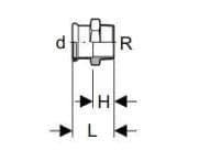 Geberit Connector Mapress Kupfer Gas 18mm transition with 1/2 "male thread (34667)