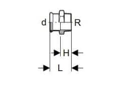 Geberit 61703, Slangestik, Kobber