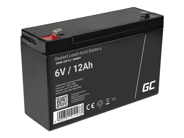 Green Cell - UPS-batteri - 1 x batteri - Sealed Lead Acid (SLA) - 12 Ah - svart