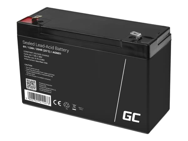 Green Cell - UPS-batteri - 1 x batteri - Sealed Lead Acid (SLA) - 12 Ah - svart