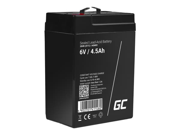 Green Cell - UPS-batteri - 1 x batteri - Sealed Lead Acid (SLA) - 4.5 Ah - svart