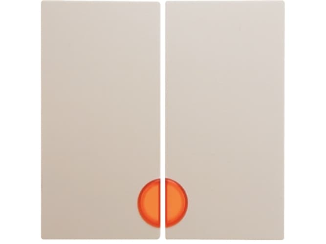 Hager Polo Keys with red lens for 2-key switches cream gloss (5316278992)