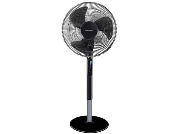 Honeywell HSF600BE4, Kotitaloustuuletin lavoilla, Musta, Lattia, Muovi, 48 dB, 70°
