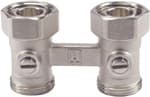 Honeywell Dobbel stengeventil for kompakte radiatorer, 3/4" konisk tetning - V2495DX020