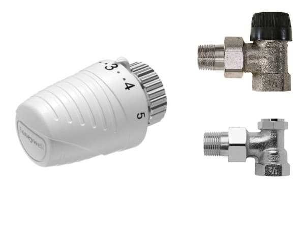 Honeywell Thera4 termostathuvud + radiatorventil + returventil (VTL320EA15)