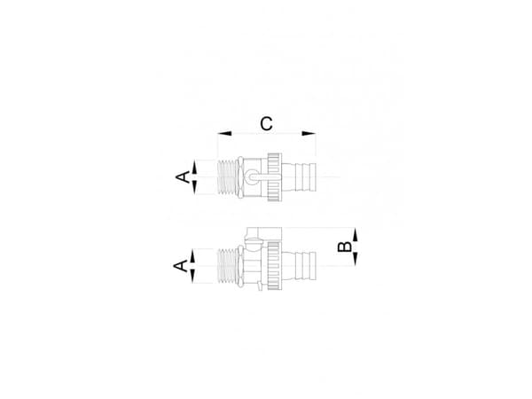 Hydroland 1/2" kulventil för vattenavlopp (Z.SP-15)