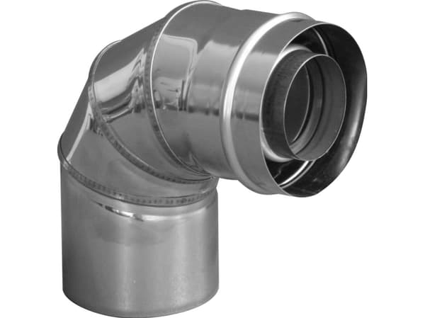 Immergas-kulma DN 60/100 87° ilma- ja savukaasuille, hopea - K.012093