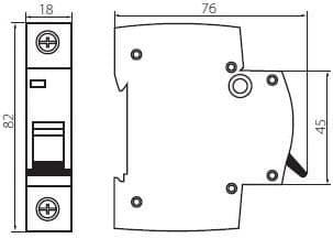 Kanlux Miniature circuit breaker 1P C 16A AC (23143)