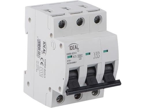 Strømbryter 3P B 20A 6kA AC KMB6-B20/3 23152