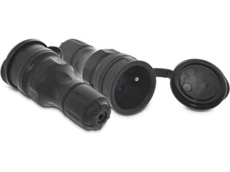 KEL Portable socket with a flap 16A 2P + Z 250V IP54 black GN-54 (W-97448)