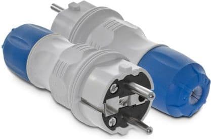 KEL Suora pistoke 16A 2P+Z 250V IP54 harmaa/sininen WT-54 (W-97976)