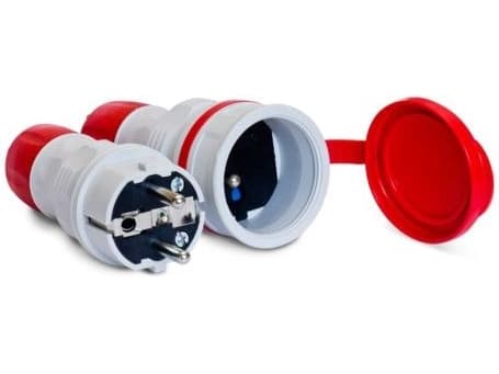 KEL EXTREM Kit plug + 16A 2P + Z 250V IP54 socket gray/red (ZWG-54)