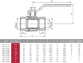 Miniatyrbilde 2 av 2: KFA Påskrubar kuleventil 6/4" vann 700-110-40