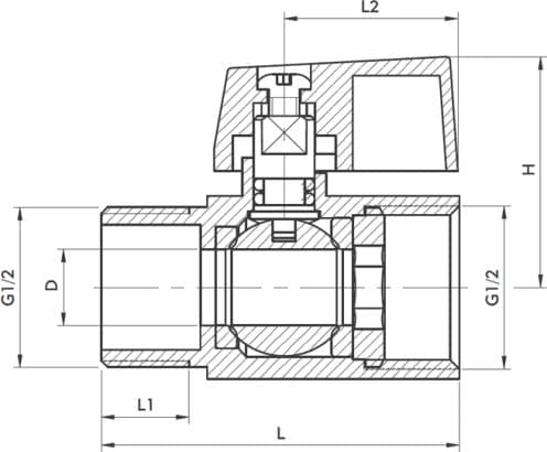 KFA palloventtiili 1/2 "(703-210-15)