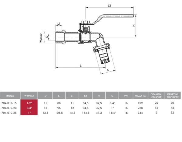 KFA 1" kulventil 704-010-25