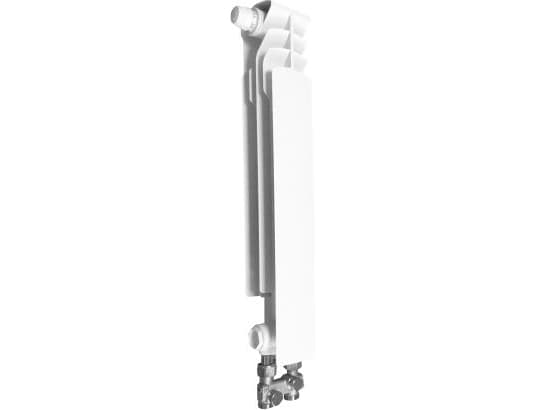KFA Element alumiinipatteri vasen G 500 F/D alasyöttö + suora liitäntäkokoonpano 50 x 50mm ristisyöttö (878-052-44)