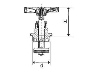 KFA Hode for bøyeventiler messing 1/2" 881-410-15