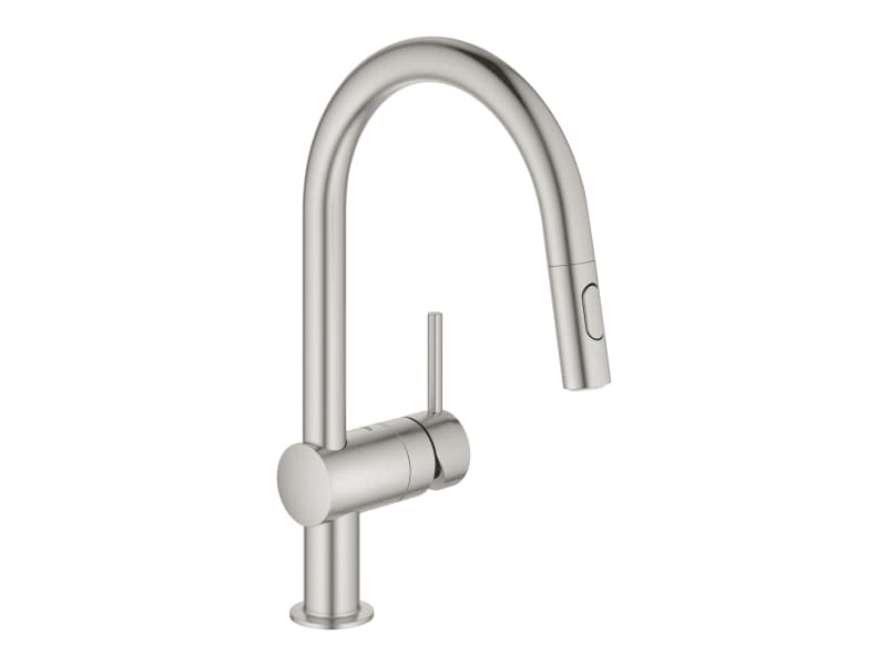 Grohe Minta etgr kitchen shower dual - etgrkökskran, C pipa, ethulsmontage, supersteel 32321DC2
