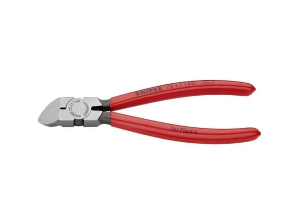 Knipex 72 11 160, Diagonal tang, Kromvanadiumstål, Plast, Rød, 160 mm, 156 g