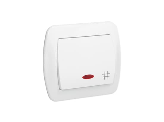 Kontakt-Simon AW7L/11, Muovi, Valkoinen, IP20, 250 V, 10 A, 90 mm