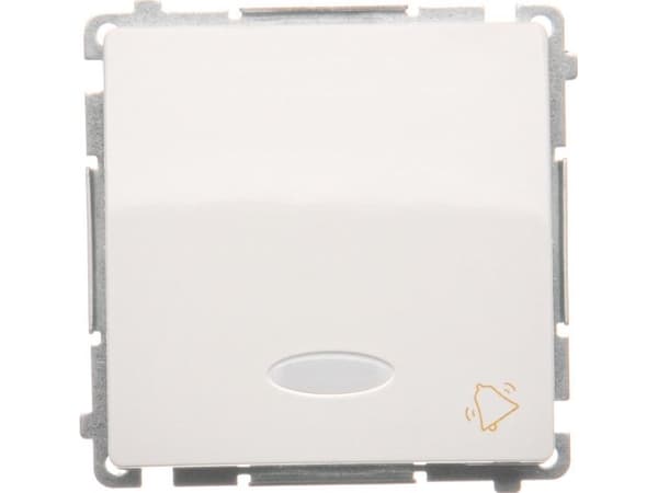 Kontakt-Simon BMD1L.01/11, Tryckknappsbrytare, Plast, Vit, IP20, IP44, 250 V, 10 A