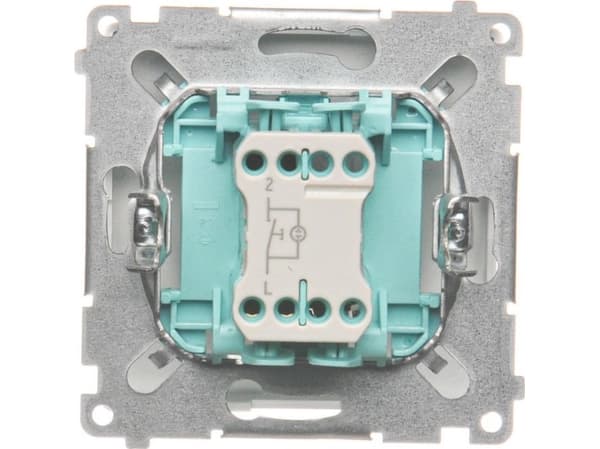 Kontakt-Simon BMD1L.01/11, Tryckknappsbrytare, Plast, Vit, IP20, IP44, 250 V, 10 A