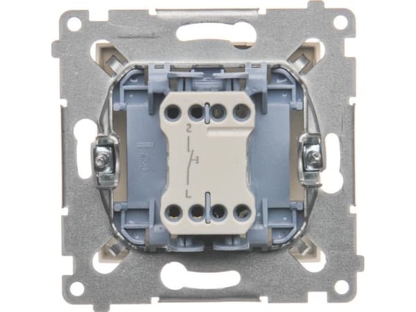 Kontakt-Simon DD1.01/41, Tryckknappsbrytare, Plast, Vit, IP20, IP44, 250 V, 10 A